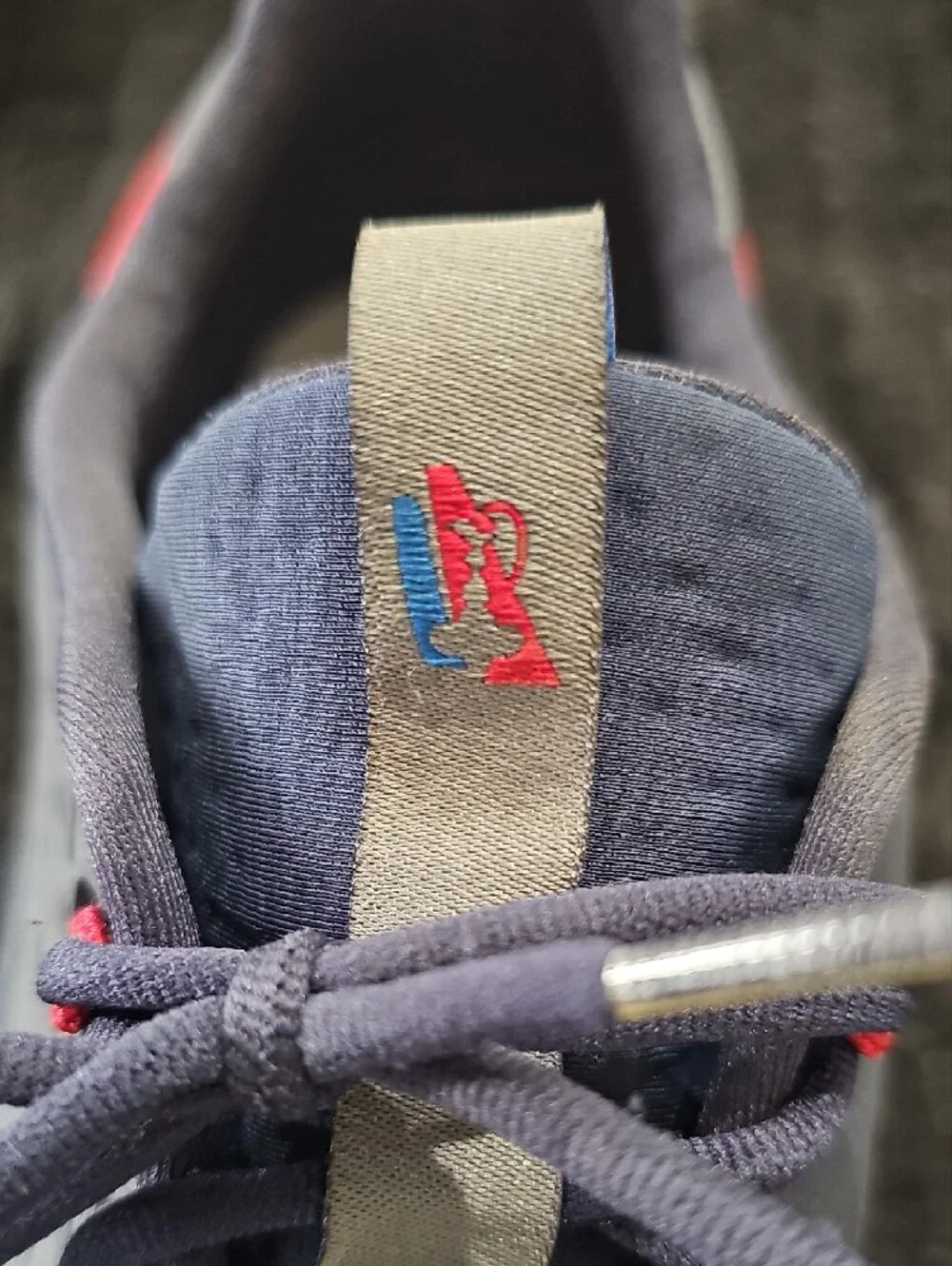 Sperry America's Cup Navy Blue Boat Shoe with Red Accent